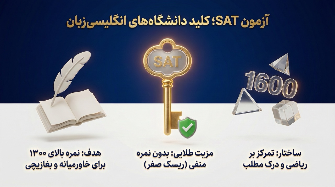 آزمون SAT برای ورود به آزمون های ورودی دانشگاه ترکیه انگلیسی‌زبان