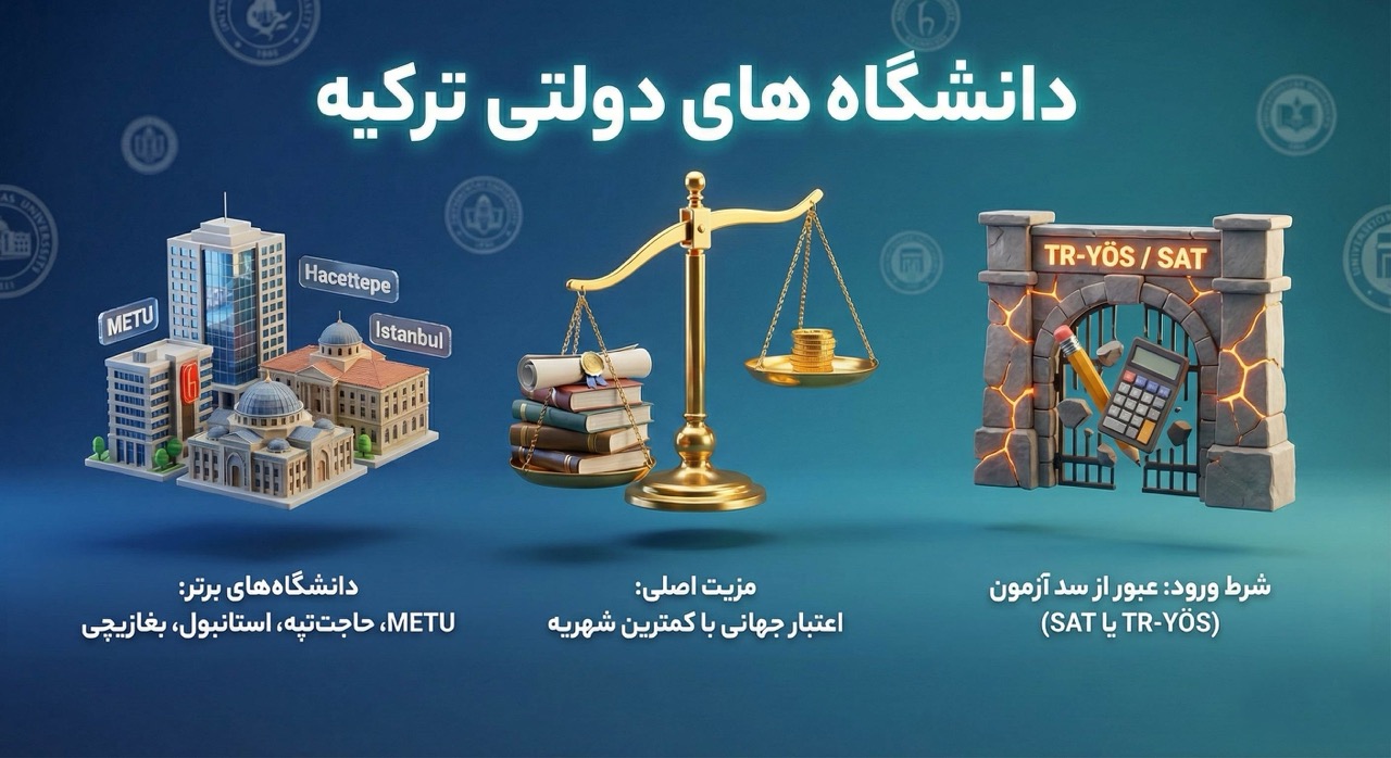 دانشگاه دولتی ترکیه با کیفیت بالا و کمترین هزینه